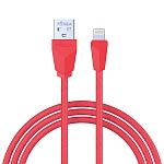 forza кабель для зарядки комфорт ip, 1м, 1а, pvc, прорезиненный, 5 цветов, пакет от магазина Барс