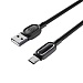 BY Кабель для зарядки Антарес Micro USB, 1м, 3A, штекер с подсветкой, плетен. кабель