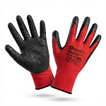 перчатки нейлон. с текстур. латексным покрытием gward красные (red) xl 12/240 