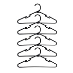 вешалки для одежды тм vetta, 5шт, пластик, 39,5х20,5х0,3см, пластик, цвет черный от магазина Барс