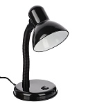 лампа настольная by, е27, 28см, 40вт, 220в, с выключателем, шнур 75 см, черный от магазина Барс