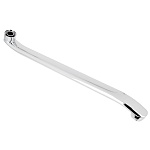 излив смесителя для ванны, плоский изогнутый, 40см, нерж. сталь