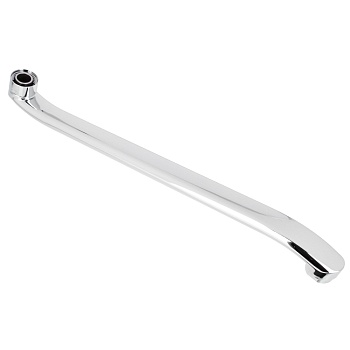 излив смесителя для ванны, плоский изогнутый, 40см, нерж. сталь