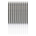 свеча для торта тм fntastic, 0,5х13 см,10 шт, парафин, черный, золото