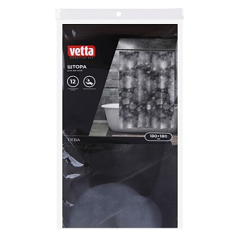 vetta шторка для ванной, пева, 12 г/м2, 180x180 см, мрамор, 608 от магазина Барс