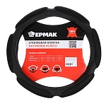 ермак оплетка руля, спонж, 6 подушек, черный, разм. (m)