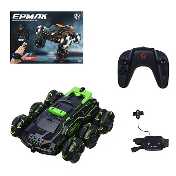 by машина ру ермак, акб и зу, пульт, браслет, свет, пластик