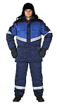 костюм зимний "вектор-ультра" куртка/полукомб, цвет: т.синий