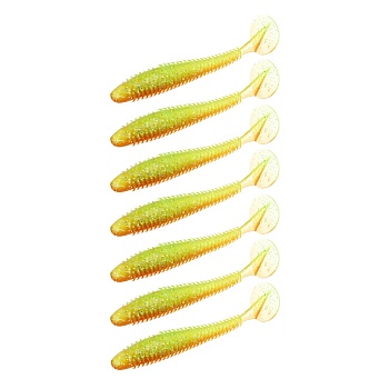 kaida приманка силиконовая твистер 3", 8см, 4гр, ht003, 7шт