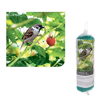 сетка для защиты урожая от птиц тм inbloom, 4х5м, полиэтилен, зеленая от магазина Барс