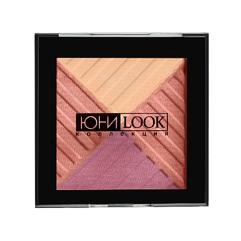 юниlook румяна многоцветные сияющие, 6 гр, тон 02, бежево-розовый