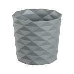 кашпо для цветов "диамант" 1,5л, d14см, h13см, цвет серый жемчуг от магазина Барс