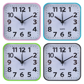 ladecor chrono будильник, 8,5х8,5х3,5см, 1xaa, пластик, 4 цвета