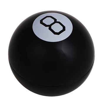 шар предсказаний, 7 см, пластик, цвет черный