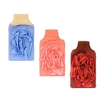 мочалка варежка тм юl 2-х стороняя, ре, полиэстер, поролон, 23х13см, 3 цвета