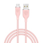 by кабель для зарядки elite micro usb, 3а, 1м, быстрая зарядка qc3.0, 100см, розовый от магазина Барс