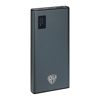 by аккумулятор мобильный, 10000 мач, 1xusb-a, 2xusb-c, 20w, 3a, металл, серый от магазина Барс
