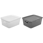 vetta корзина для хранения с крышкой "сеул", 25x20x10см от магазина Барс