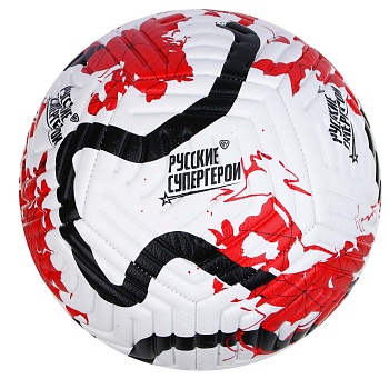by русские супергерои мяч футбольный 22см, 5 р-р, 2сл, pu 3.5мм, 400г (+-10%)