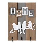 ключница открытого типа home на 3 крючка, 24x17x3 см, мдф