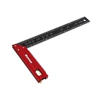 угольник разметочный 40см тм ермак, с отверстиями для разметки(интервал 5мм) и пузырьковым уровнем