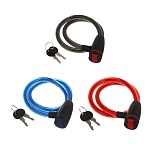 замок велосипедный тм by sport, противоугонный, тросовый, 680х11,5мм, металл, пластик, 3 цвета от магазина Барс