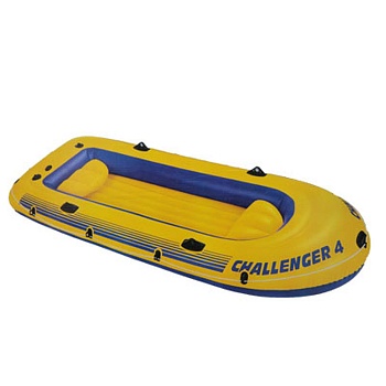intex лодка надувная challenger 3 set 3 камеры, 295x137x43см, до300кг,весла/насос/2 подушки, 68370np
