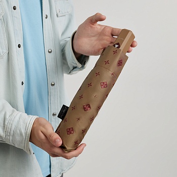 зонт универсальный, полуавтомат, металл, пластик, полиэстер, 55см, 8 спиц, золотой, 3215a