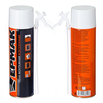 пена монтажная 650мл всесезонная 330гр (15-30л) ермак 