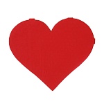 набор салфеток бумажных "сердце" 14,5x15,5 см, бумага, 20 шт