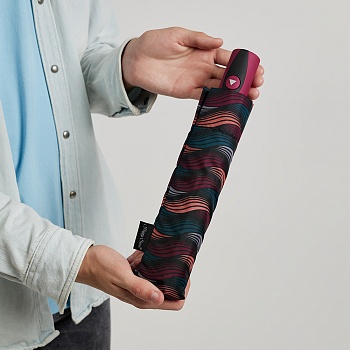 зонт универсальный, полуавтомат, металл, пластик, полиэстер, 55см, 8 спиц, красный, 3213a