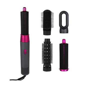 leben фен-щетка для волос, 1000 вт, 2 скорости, 5 насадок, 220в интернет-магазин «Барс»