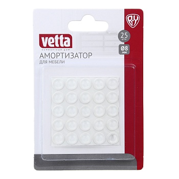vetta амортизатор для мебели 25шт, силикон, d8мм от магазина Барс