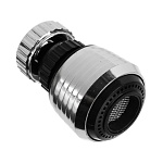 аэратор для смесителя с регулировкой потока воды, поворотный, пластик, хром