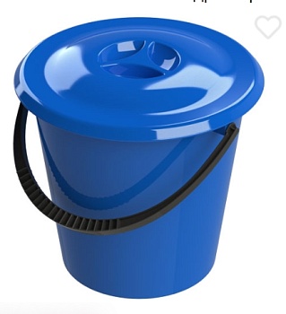 ведро 5л, пластиковое с крышкой 