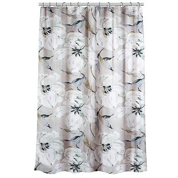 vetta шторка для ванной, с утяжелителем, полиэстер, 80 г/м2, 180х180см, цветы, 003 от магазина Барс