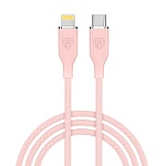 by кабель для зарядки elite type-c - ip, 2.4а, 1м, 22w, быстрая зарядка, розовый от магазина Барс