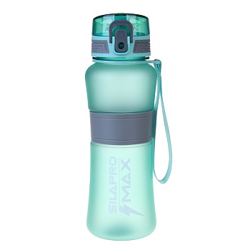 silapro max бутылка спортивная с замком, eggshell blue-ultimate grey, 600мл, рс, силикон