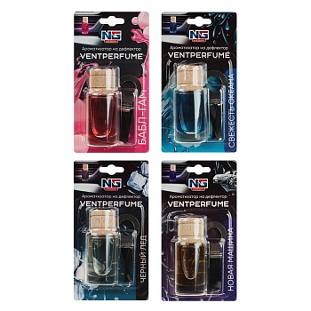 new galaxy ароматизатор на дефлектор ventperfume, 8 мл, бабл гам, свежесть океана, нов.маш.,черн.лед