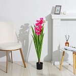 inbloom растение искусственное фаленопсис ярко-розовый, 100см, peva, цемент