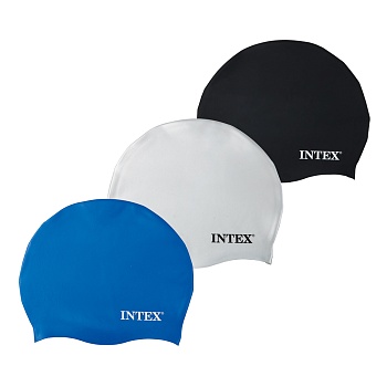 intex шапочка для бассейна 3 цвета, от 8 лет, 55991
