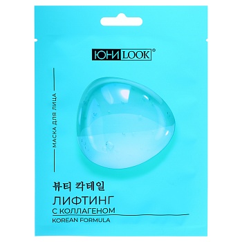 юниlook маска тканевая подтягивающая для лица с коллагеном, 25 мл