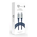 BY Кабель для зарядки Space Cable Pro Type-C - iP, 2.4А, 1м, Быстрая зарядка, штекер металл, синий