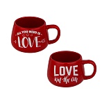 кружка тм ladecor "love", 360 мл, керамика, 2 вида