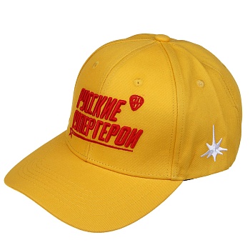 by русские супергерои кепка взрослая с вышивкой р.58, 70% хлопок, 30% полиэстер, цвет желтый