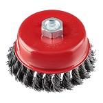 ермак щетка металл. для ушм 100мм/м14 крученая (чашка)