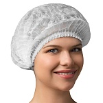 шапочка одноразовая 100шт/уп.шарлотта, (белая)  20%
