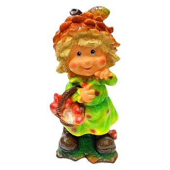 фигура садовая девочка-гном шишка 35х20см гипс от магазина Барс