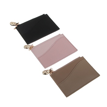 кардхолдер для карт и купюр на цепочке 4 слота тм юl drop , пу, металл, 13,5х9см, 3 цвета, с344-11