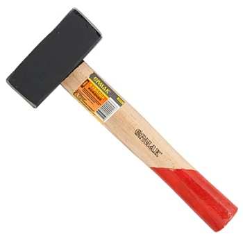 кувалда 2 кг, кованая с деревянной ручкой